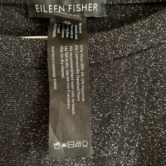 Eileen Fisher Black Metallic Top Size XXS - Picture 5 of 5